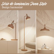 Lampes sur pied et suspension Juna Style marron au design harmonieux pour éclairage intérieur