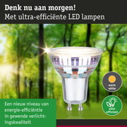 Heldere LED-lamp met GU10-fitting en warm wit licht voor energiezuinige verlichting