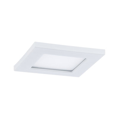 Square white LED ceiling light made of plastic for modern indoor lighting