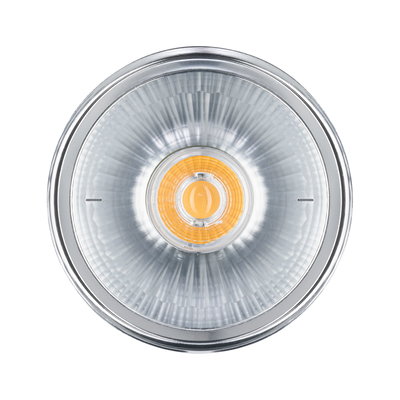 Spot rond en aluminium argenté avec LED blanc chaud pour éclairage d'accentuation intérieur