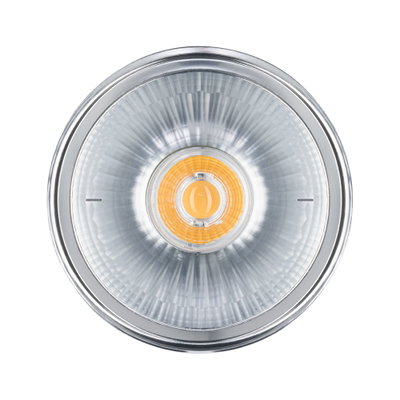 Spot rond en aluminium argenté avec LED blanc chaud pour éclairage d'accentuation intérieur