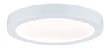 Ronde witte metalen LED-plafondlamp met warm wit licht voor woonruimtes