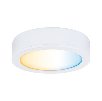Ronde witte LED-plafondlamp met warm en koel wit licht voor moderne verlichting