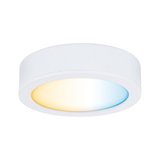Round white LED ceiling light with warm and cool white light for modern room lighting