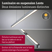 Luminaire suspendu Lento en aluminium avec lumière LED blanc chaud et double émission lumineuse