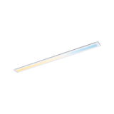 Schlanke weiße LED-Leuchte mit warm- und kaltweißem Licht für moderne Innenbeleuchtung