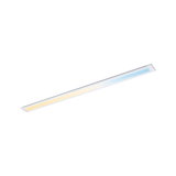 Slim white LED light with warm and cool white illumination for modern indoor lighting