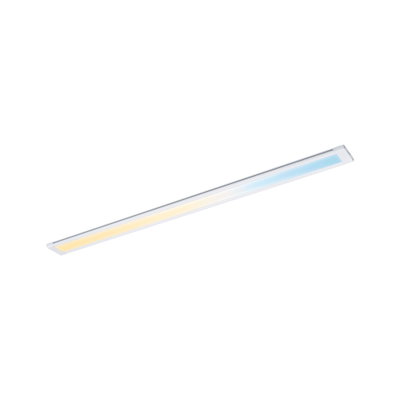 Slim white LED light with warm and cool white illumination for modern indoor lighting