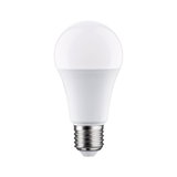 Weiße LED-Lampe mit E27-Fassung aus Kunststoff und Metall für energiesparende Beleuchtung