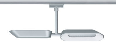 Spot LED sur rail moderne en métal argenté pour un éclairage flexible à domicile