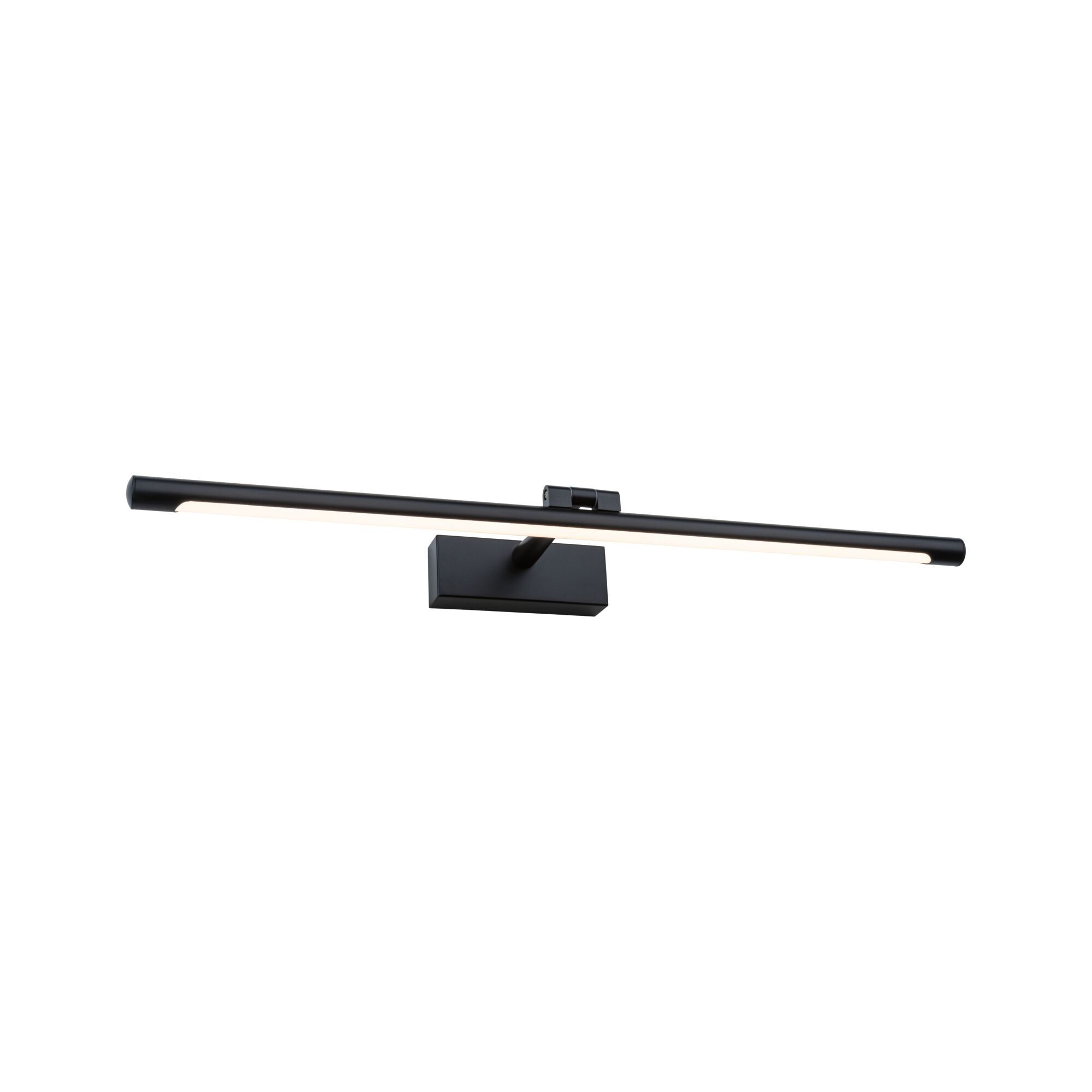 Zwarte metalen LED-wandlamp met lange smalle balk voor moderne binnenverlichting en interieur