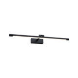 Zwarte metalen LED-wandlamp met lange smalle balk voor moderne binnenverlichting en interieur