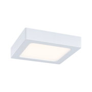 Plafonnier carré blanc en plastique LED avec lumière blanc chaud pour pièces à vivre