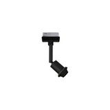 Spot LED noir en métal avec tête réglable pour éclairage intérieur moderne