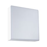 Square white plastic wall lamp with frosted cover for modern indoor lighting solutions