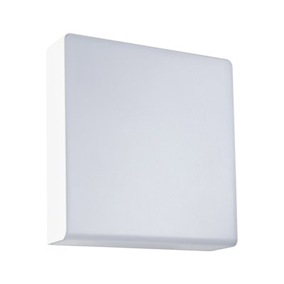 Applique murale carrée blanche en plastique avec diffuseur mat pour éclairage intérieur moderne