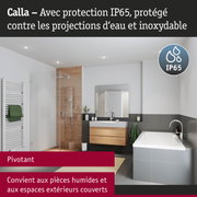 Salle de bain moderne avec éclairage LED Calla IP65, résistant à l'humidité et pivotant