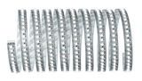 Flexible LED strip with white LEDs on silver circuit board, 24V power supply, lighting tape