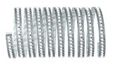 Flexible LED strip with white LEDs on silver circuit board, 24V power supply, lighting tape