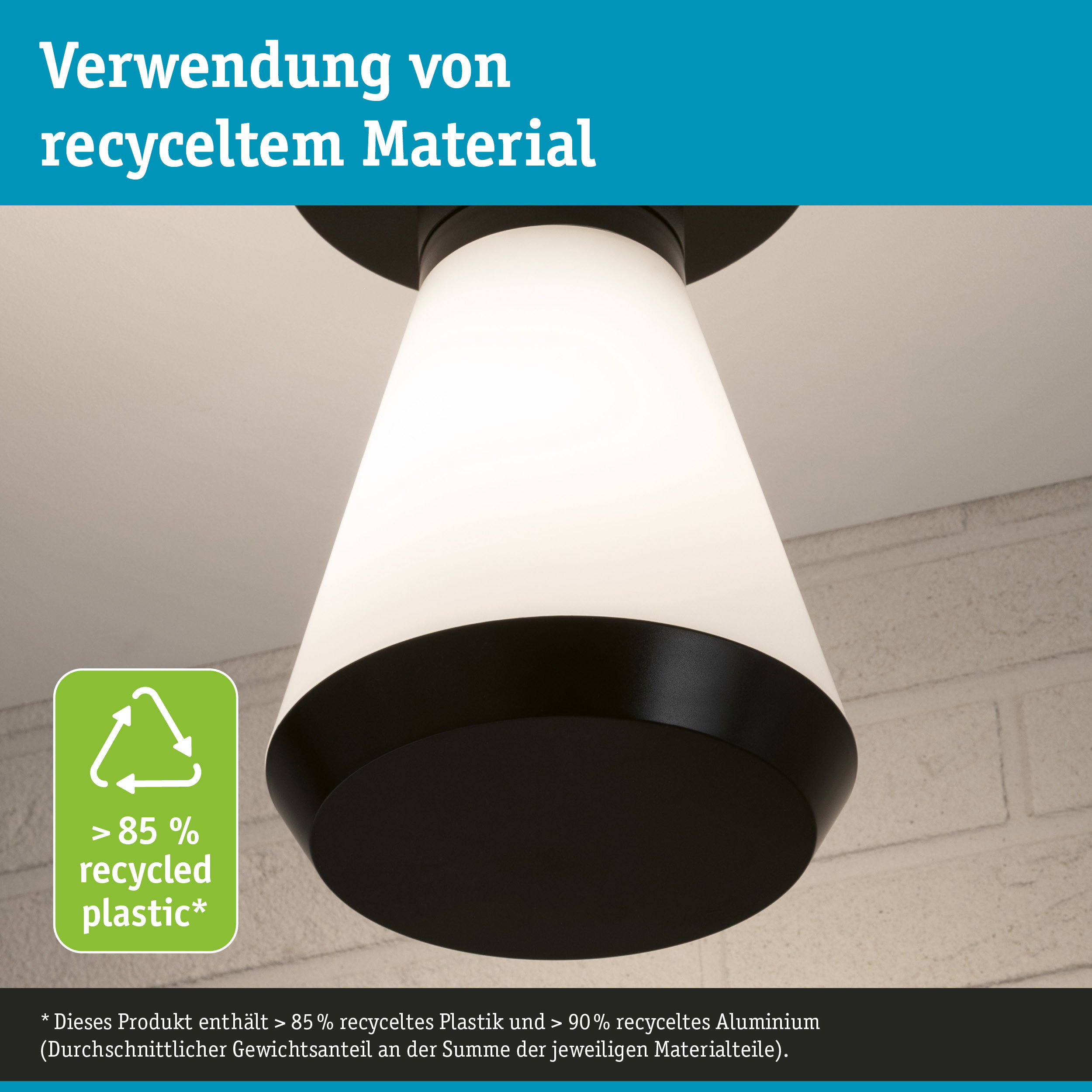 ModuShine Schirm Varino IP44 rund Anthrazit/Weiß