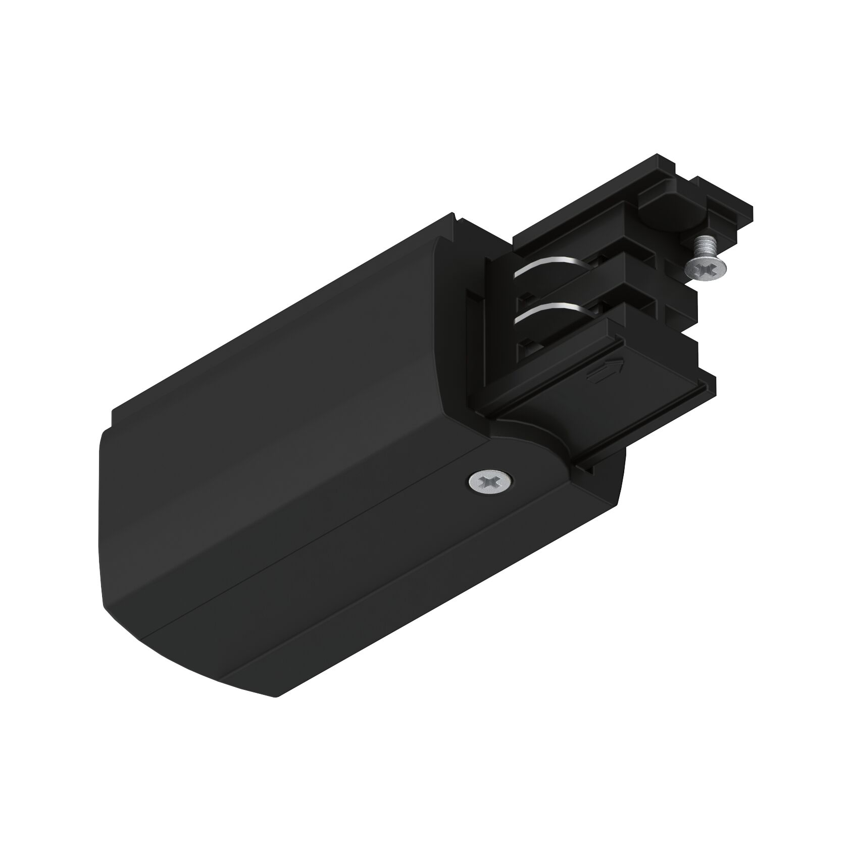 ProRail3 Alimentation électrique Fin Gauche 99,5x35mm max. 3680W Noir Boîtier en plastique noir avec vis et mécanisme à ressort pour système d'éclairage