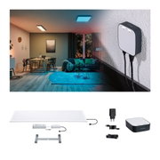 Plafonnier LED blanc avec pilote et adaptateur WiFi noir pour éclairage intelligent connecté