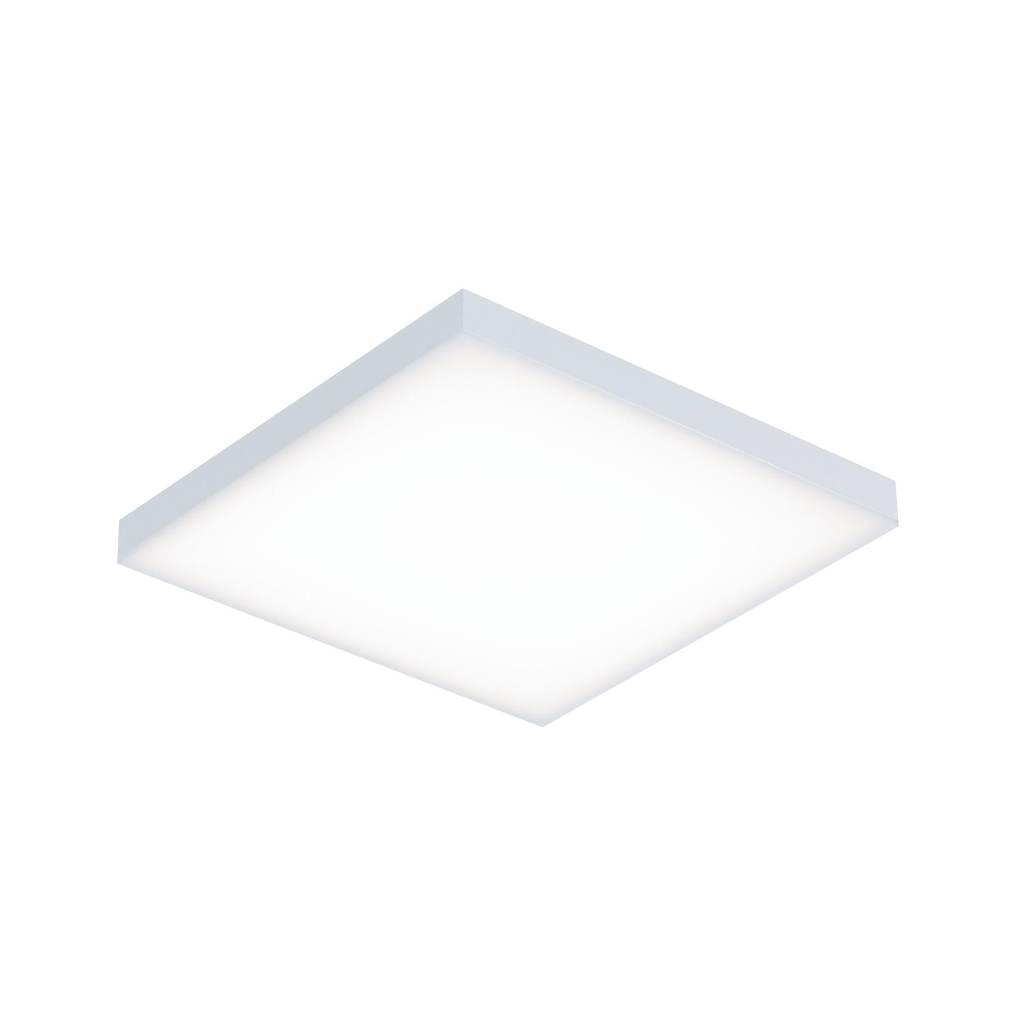 Square white metal LED ceiling light with energy-saving illumination for modern interiors
