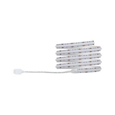 Witte LED-lichtstrip met aansluitkabel, flexibele RGB-stripverlichting voor binnen