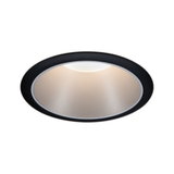 Rundes LED-Einbauleuchte mit schwarzem Aluminiumrahmen und warmweißem Licht für moderne Innenräume