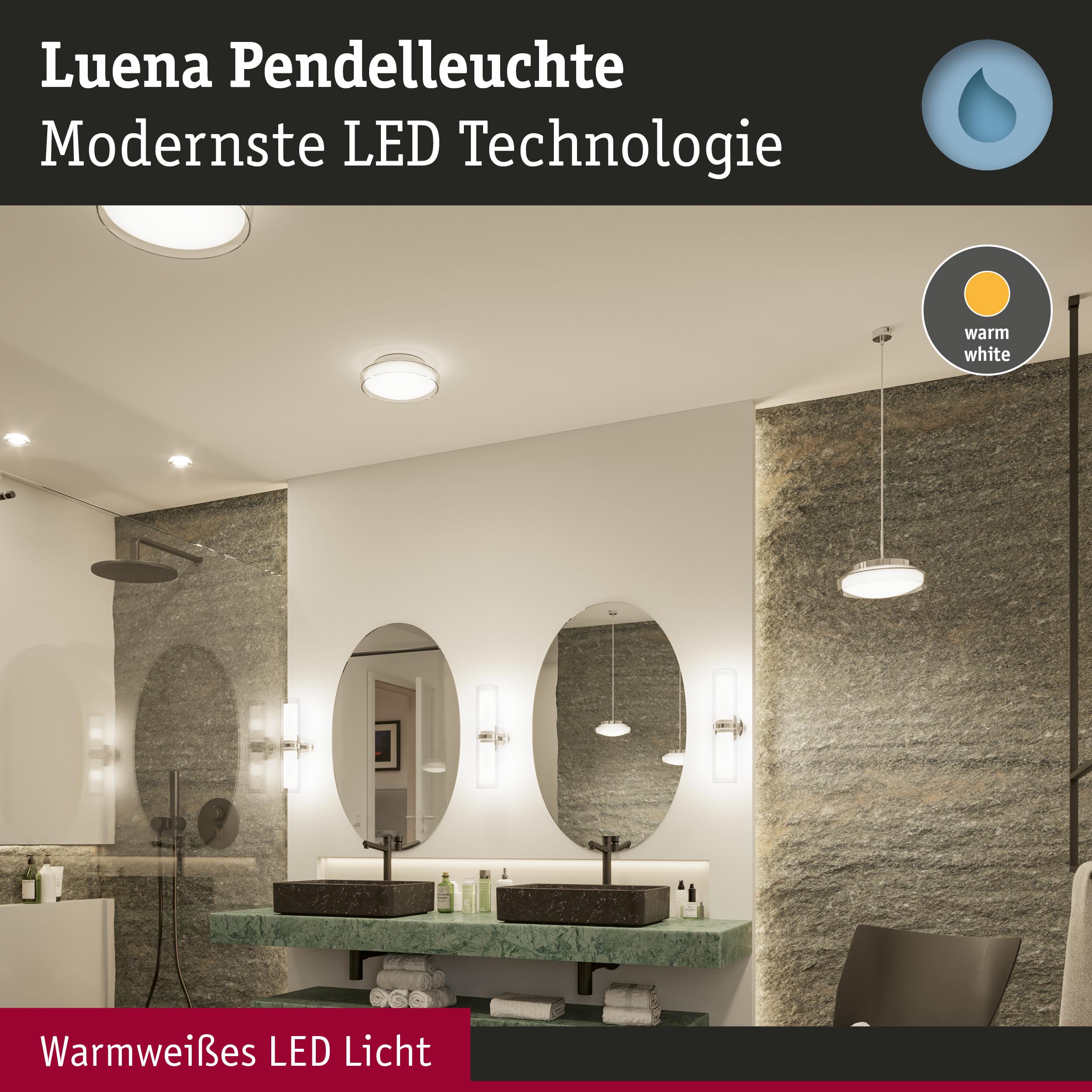 Luena Pendelleuchte mit modernster LED-Technologie in warmweißem Licht für stilvolle Badezimmerbeleuchtung