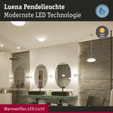 Luena Pendelleuchte mit modernster LED-Technologie in warmweißem Licht für stilvolle Badezimmerbeleuchtung
