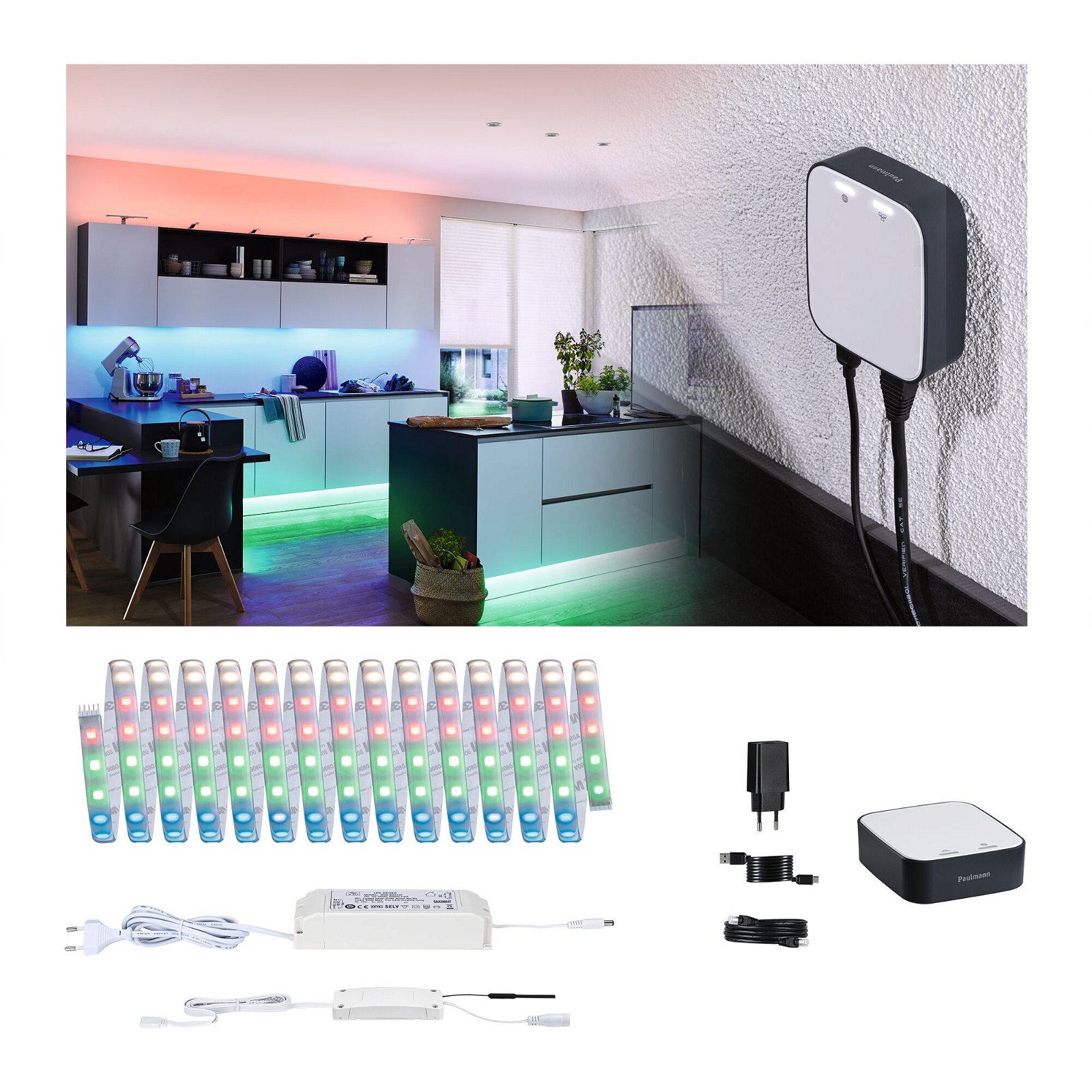 MaxLED 500 Kits de démarrage Smart Home smik Gateway + LED Strip RGBW Set de base