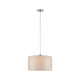 Hanglamp met witte stoffen kap en verstelbare kabel, moderne woonverlichting