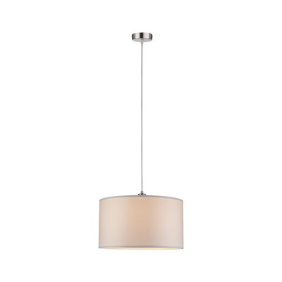 Suspension avec abat-jour en tissu blanc et câble réglable, éclairage intérieur moderne
