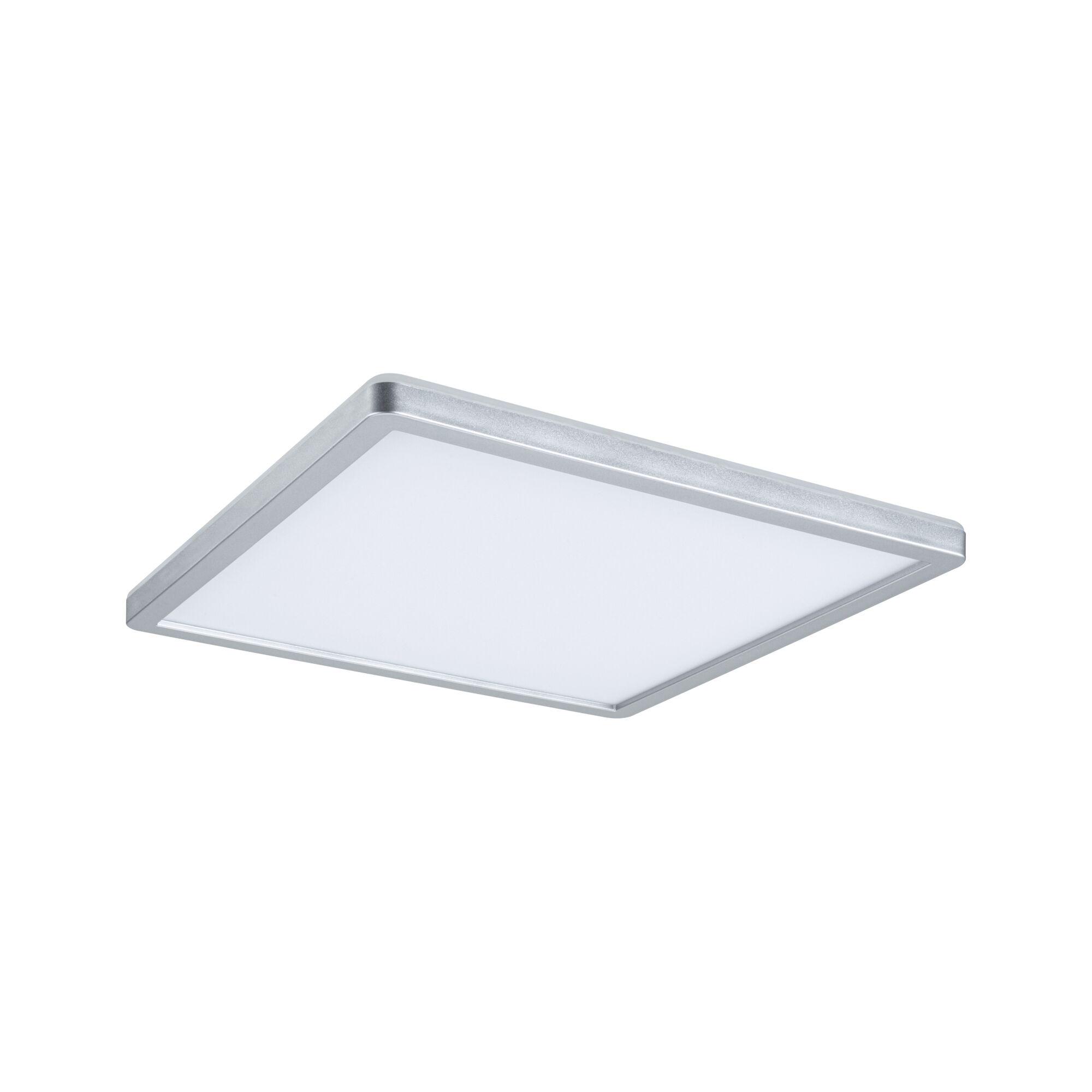 Square silver aluminium LED ceiling light with white diffuser for modern home lighting