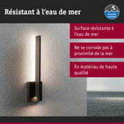 Applique murale extérieure noire en matériau de haute qualité résistante à l'eau de mer