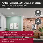 Éclairage LED VariFit dimmable en blanc neutre 4000K, adapté pour un éclairage flexible des pièces