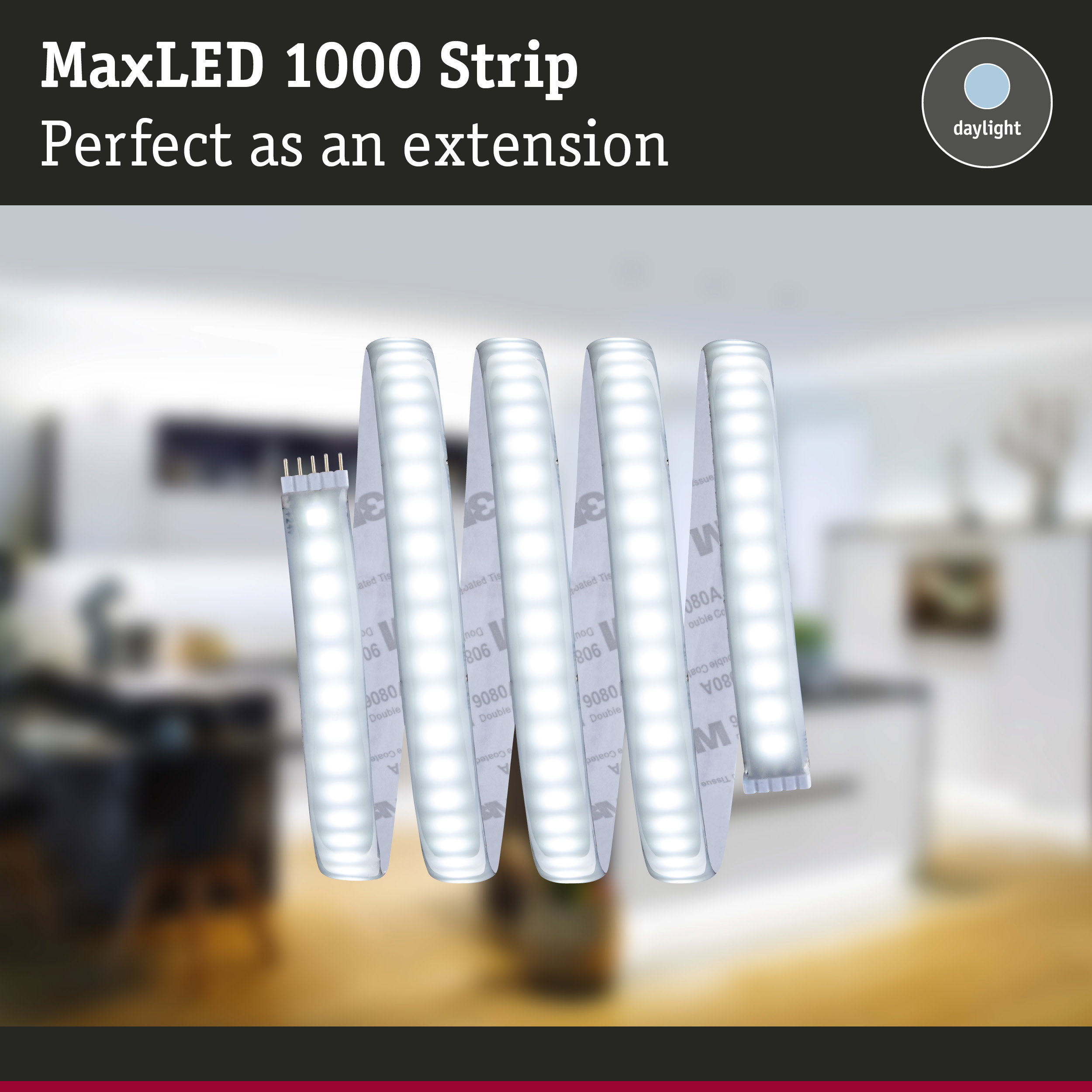 MaxLED 1000 daylight LED strip perfect as an extension for home lighting solutions