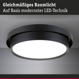 Runde LED-Deckenleuchte in Schwarz mit gleichmäßigem Raumlicht für moderne Innenräume