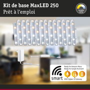 Kit bande LED MaxLED 250 avec lumière blanche réglable et passerelle Zigbee 3.0 pour maison connectée