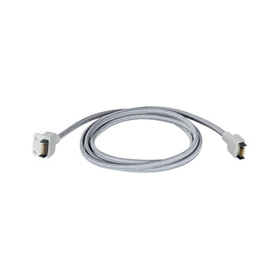 Câble gris à 6 broches avec gaine textile pour systèmes d'éclairage LED et connexions électriques