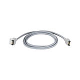 Grey 6-pin connector cable with textile sheath for LED lighting systems and electrical connections