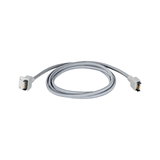Grey 6-pin connector cable with textile sheath for LED lighting systems and electrical connections