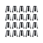 24 black plastic lamp holders arranged in rows for LED lighting accessories