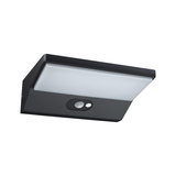 Applique murale LED noire avec détecteur de mouvement et diffuseur blanc pour éclairage extérieur économique