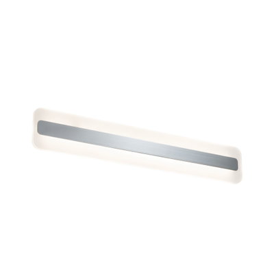 Moderne LED-Wandleuchte aus Aluminium in Silber mit weißem Licht für Wohnräume