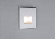 Quadratischer LED-Wandeinbauleuchte aus silbernem Metall mit warmweißem Licht für Innenbereiche