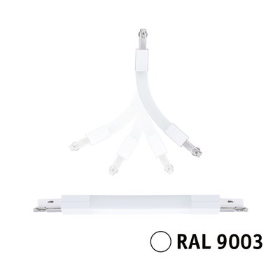 Weißer LED-Leuchtstoffröhren-Ersatz mit flexiblen Verbindern in RAL 9003 für moderne Beleuchtung