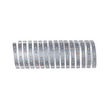 Flexible silver LED strip with warm white lights for versatile modern lighting applications
