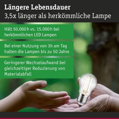 LED-Glühbirne mit längerer Lebensdauer, 3,5x länger als herkömmliche Lampen, nachhaltige Beleuchtung